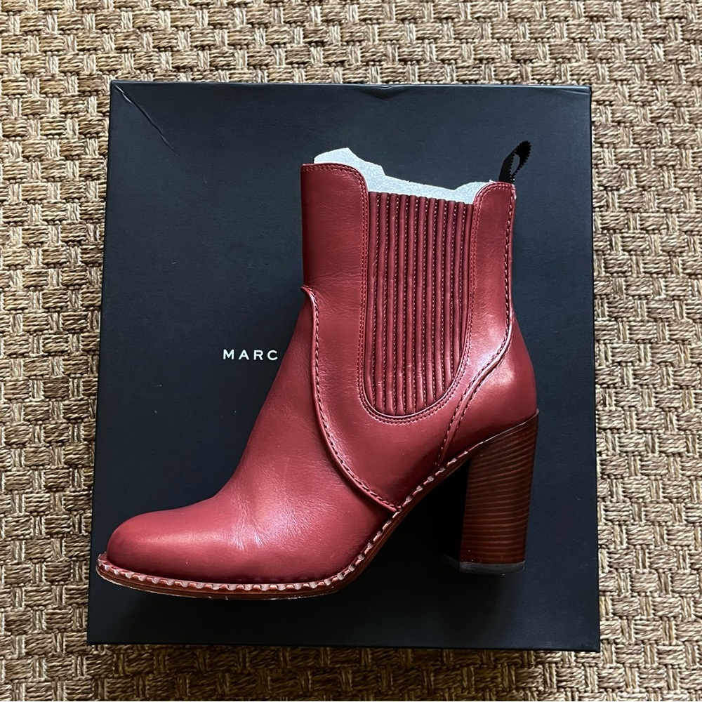 Marc By Marc Jacobs Burgundy Ankle Boots